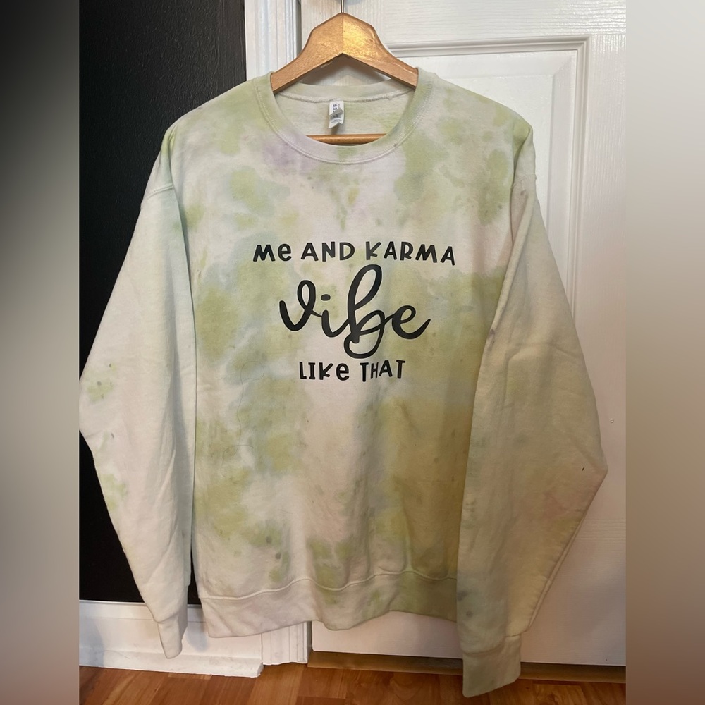 Tie-Dye Taylor Swift Lyrics Crew Neck Sweatshirt Karma